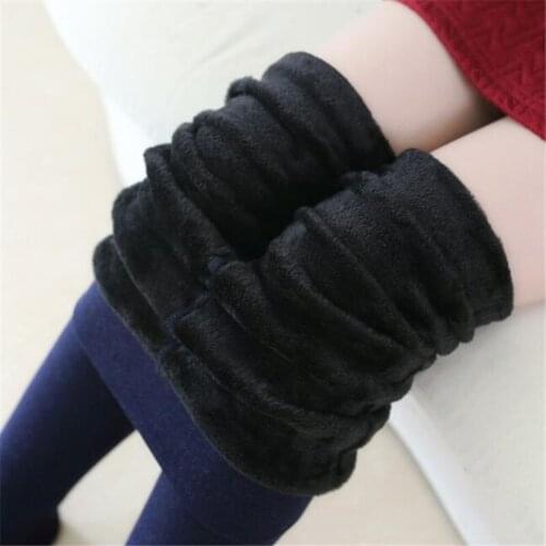 New Fashion Winter Girls Leggings Velvet Solid Warm Pants Children Kids Thick Pants 2-12Years Old Girl Trousers AA1406
