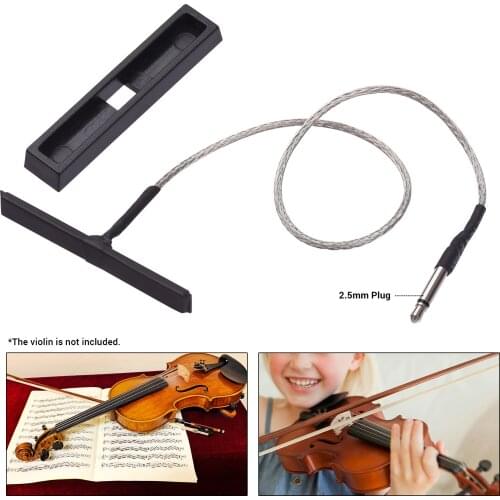 Pickup Rod Stick Pick-up Bar Piezo Acoustic Pickup with 60mm Center Lead 2.5mm Plug Mounting Bracket for Violin