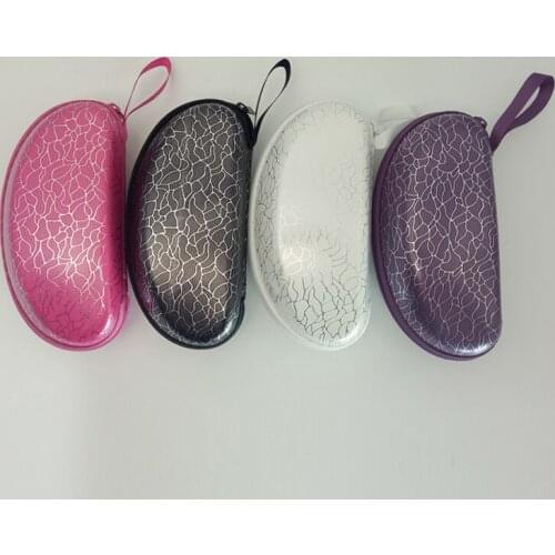 Portable PU Leather Colorful Cover Sunglasses Case For Women Men Glasses Box With Zipper Eyewear Accessories