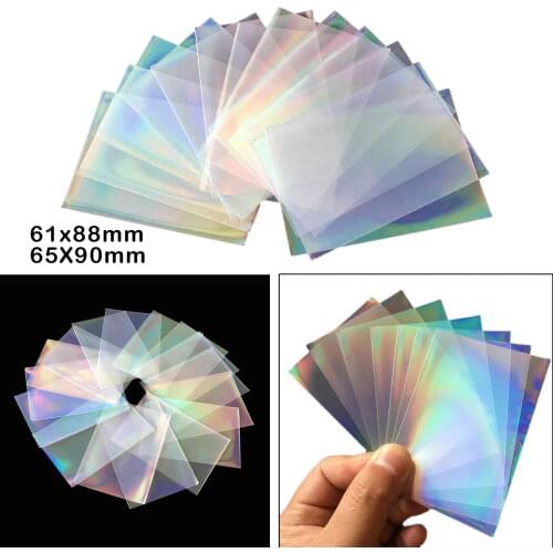 Rainbow Card Sleeves Holographic Guard Holders for Trading Card Football Card Sports Cards Yugioh Collection Board Game Parts