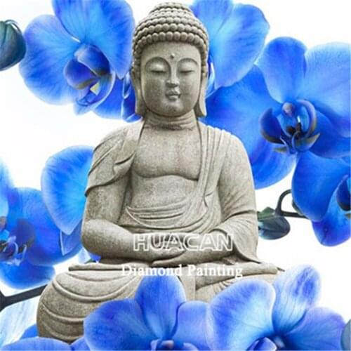 Religion Buddha Printed Canvas 11CT Cross Stitch Embroidery Complete Kit DMC Threads Craft Handiwork Needlework Promotions