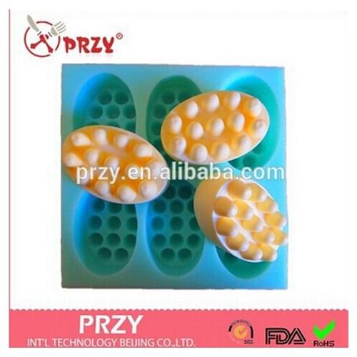 Massage silicon soap mold for six hole Cake decoration mold Cake mold Handmade soap mold