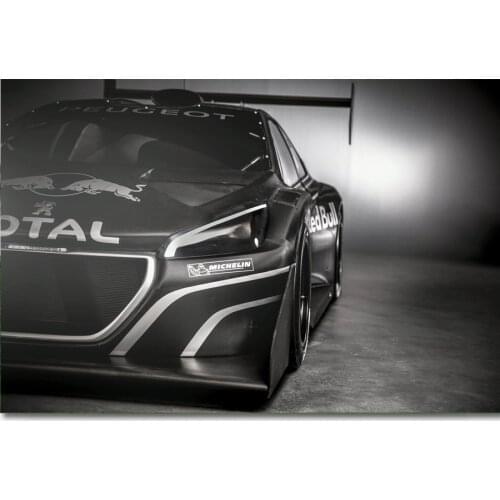 Sport Car Peugeot 208 T16 Pikes Peak Race Racing Wall Art Picture Poster Canvas Art Prints Wall Paintings for living room Decor