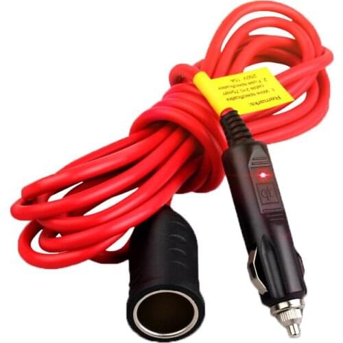 1 Pcs Universal 12V 24V Car Cigarette Lighter Plug Extension Cord 3.6m High Power Car Electrical Dedicated Female Socket Plug