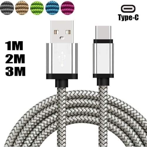 1M/2M USB C Charger Type-C 3.1 Micro USB 3A Data Sync Charging Charge Braided Cable For iPhone XS 6 7 8Plus Samsung S8 S9 Xiaomi