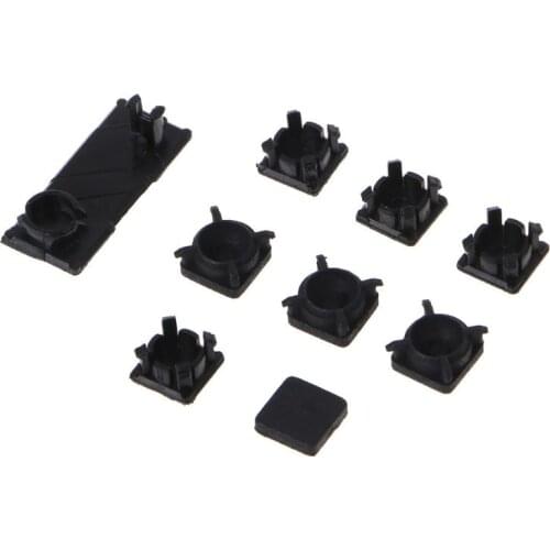 1 Set Rubber Feet Plastic Button Screw Cap Cover Set Replacement for Sony Playstation PS3 Slim 2000 3000 Controller