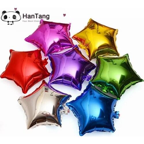 10pcs 10 Inch Five-pointed Star Foil Balloon Baby Shower Childrens Birthday Party Wedding Decor Supplies Kids Balloons Globos