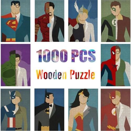 1000 Pieces Adult Puzzle Games Jigsaw Cartoon Painting Wooden Toys Puzzles Adulto Antistress Educational Toys Home Decoration