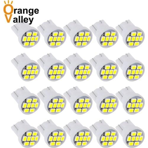 20Pcs High Quality T10 1206 SMD 3020 8 LED 194 168 192 W5W Auto Car White Wedge Lamp Light Blub DC12V