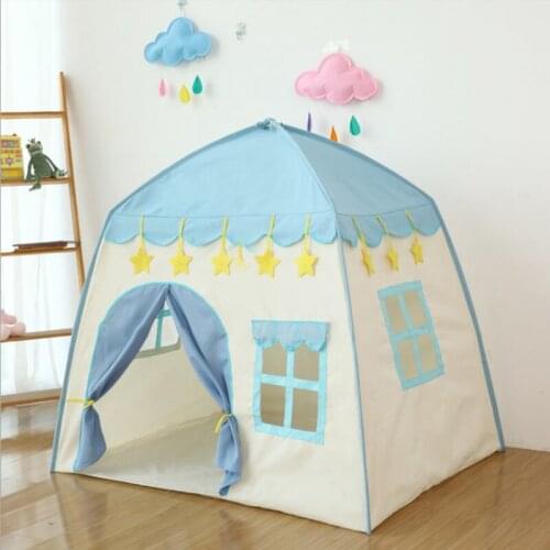 2021 Portable Childrens Tent Wigwam Folding Kids Tents Tipi Baby Play House Large Girls Pink Princess Castle Child Room Decor