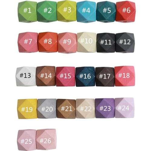 5pcs Wood Beads Faceted Unfinished Geometric Wood Loose Spacer Beads For Jewelry Making DIY Necklace Bracelets