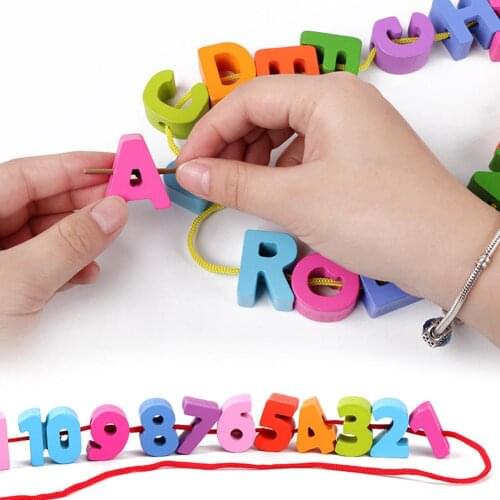 ABC Puzzle Digital Wooden Toys Early Learning Jigsaw Letter Alphabet Number Puzzle Preschool Educational Baby Toys for Children