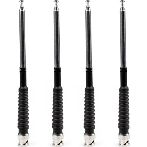 Artudatech 4Pcs Telescopic Spring BNC Antenna 136-174MHz VHF Radio 17cm Anti-collision