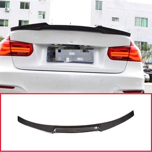 For BMW F30 F35 3 Series Real Carbon Fiber Car Rear Spoiler Wing Trim Accessories