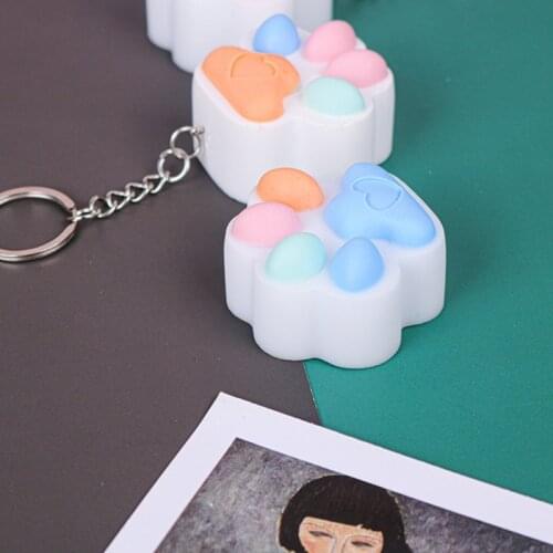 Shiny Glossy love Silicone Mold Love Cat Paw Epoxy Resin Mold DIY Keychain Jewelry for Valentine Gift Craft