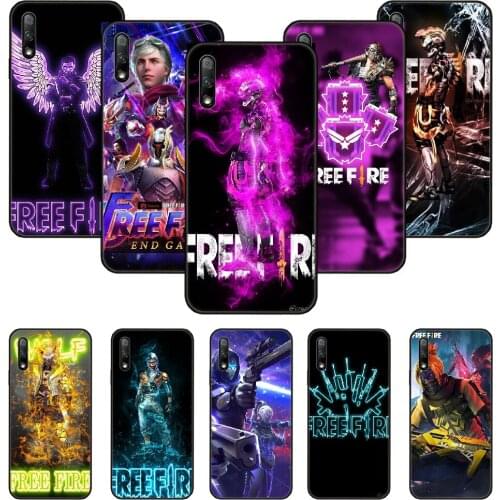 Phone Case For Huawei Honor 9X 10 9 20 8X 8A 8S 7X 7A i A Pro Play Lite Black Cover Funda Soft Bumper Tpu Free Fire Game