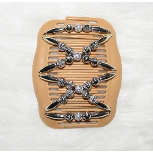 Pure silver beads Magic new high quality Comb 20 pcs/lot professional work lady hair accessory