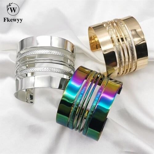 Fkewy Colorful Bracelets For Women Designer Jewelry Luxury Hollow Out Bracelet Charm Geometry Jewellery Accessories Fashion