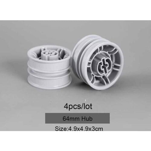 4pcs/lot Big Bricks Technic Parts L054 64MM Hub Building Blocks DIY Creative STEAM Children Toy Blocks Parts for Kid