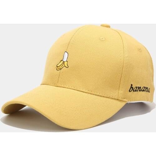 Banana Embroidery Cotton Casquette Baseball Cap Adjustable Snapback Hats for Men and Women 208