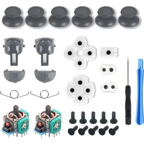 L1R1L2R2 Trigger Buttons JDS-040 3D analog Joysticks Thumb Sticks Kit PS4 Repair