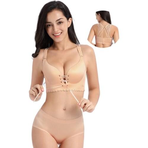 19 Sexy transparent lace embroidery bra set comfortable fashion bra 3/4 cup detachable shoulder strap single large bra suit