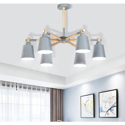 Macaron Chandelier Nordic LED Chandelier for Living Room Ceiling Chandelier Loft Suspendsion Chandelier Lighting Indoor Light