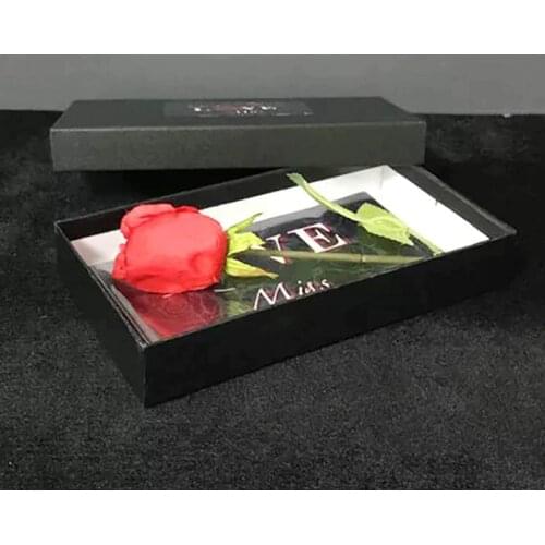 Miss Magic Tricks Greeting Card to Rose Appearing Romantic Magie Close Up Street Illusion Gimmick Mentalism Props