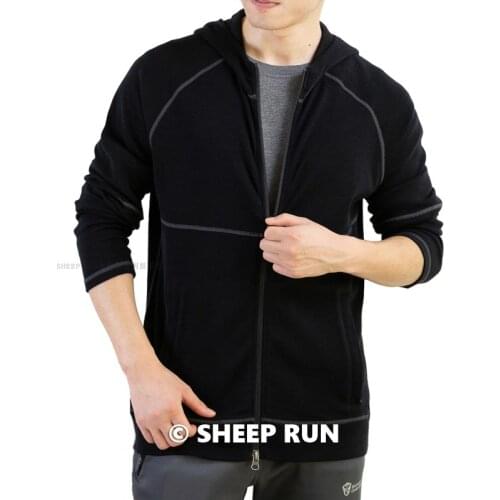 Mens Merino Wool Jacket with hood, Mens Merino Wool Hoody, Mens Merino Wool Hoodies,YKK Zipper
