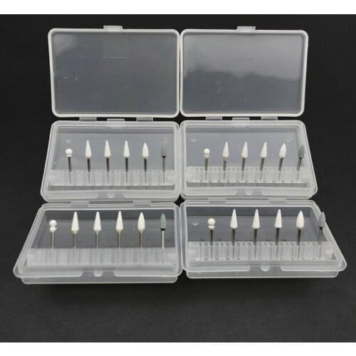 4SETS FG Dental White Finishing Stone Dental Point Polishing Kits
