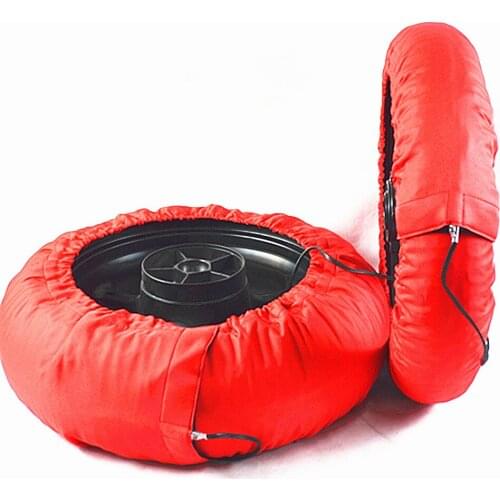 Digital Motorcycle Tire Tyre Warmer Covers Heater Red Color 17inch 120/200 120/190 Size Customized