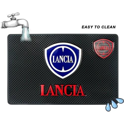 1pc Car Styling Interior Stickers Anti-Slip Mat Pads Case For Lancia Delta Ypsilon Lybra Musa Voyager Auto Emblem Accessories