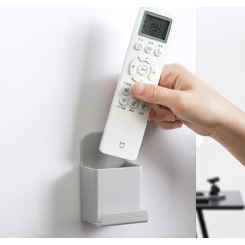Free Punch Remote Control Wall Hanging Rack Practical Save Space Home Bedroom Mobile Phone Shelf Organizer Bathroom Holder