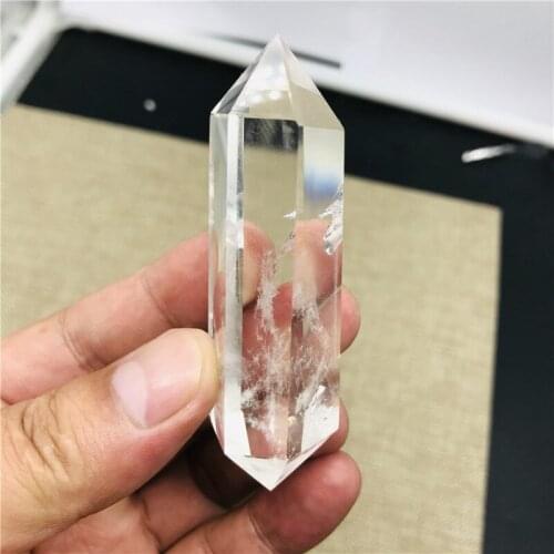 Natural Herkimer Healing Wand Transparent Double terminated Clear Quartz Crystal Point for Sale