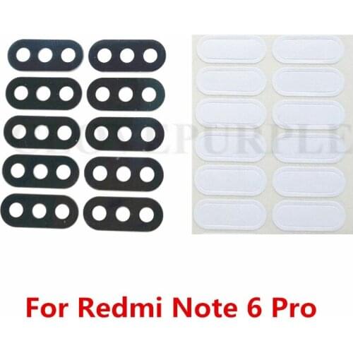 100pcs/lot Lens For Xiaomi Redmi Note 5 Rear Back Glass Camera Lens For Mi Redmi note5 / Note 6 Pro with Adhesive sticker