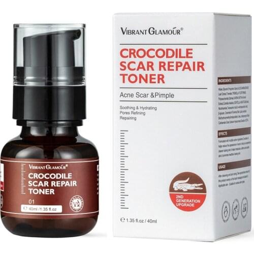 Crocodile oil facial toner moisturizing repair oil control essence water pore minimizer scar repair toner skin care products