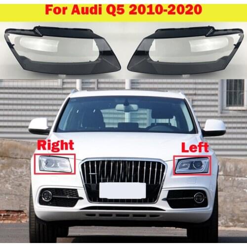 For Audi Q5 Auto Transparent headlight housing Lens Glass Cover lampshade Lamp Car Front Protection Case Shell 2010-2020