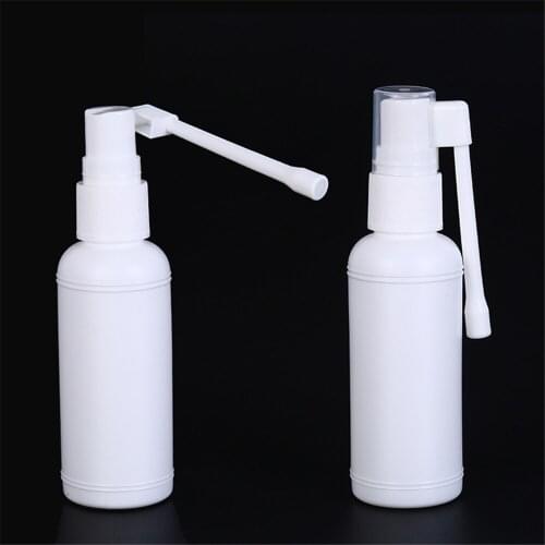 White Empty Plastic Nasal Spray Bottle Pump Fog Mist Nose Bottle Atomizer Sprayer Container For Medical Packaging Saline Water