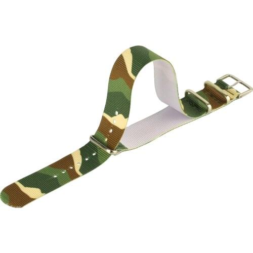 22mm Fabric Nylon Camouflage Wrist Watches Band Strap Outdoor Military Replacement Buckle Sports Fashion Design for Men Boy Male
