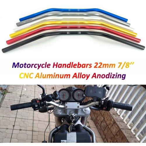 22mm 7/8'' Motorcycle Handlebar Aluminum Alloy Steering Wheel for Yamaha MT07 FZ1 XJ6 Ninja 400 Z800 CB500X Cafe Racer Pit Bikes