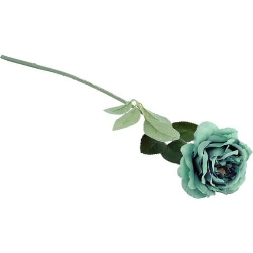 Silk Tea Roses Bride Bouquet for Christmas Home Wedding New Year Decoration Fake Plants Artificial Flowers