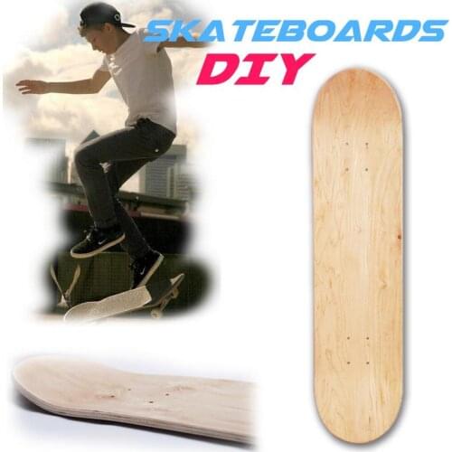 8inch 8 Layers Maple Blank Double Concave Skateboards Long Skate Deck Board Professional Skateboards Maple Wood
