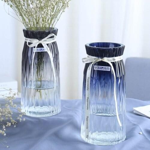 Glass VASES Simple Hydroponic Glass Vase Transparent Vase Simulation Plant Dried Flower Arrangement Vase Decoration