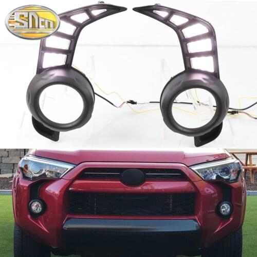 LED Daytime Running Light For Toyota 4 Runner 4Runner 2014 - 2021 Car Accessories Waterproof ABS 12V DRL Fog Lamp Decoration