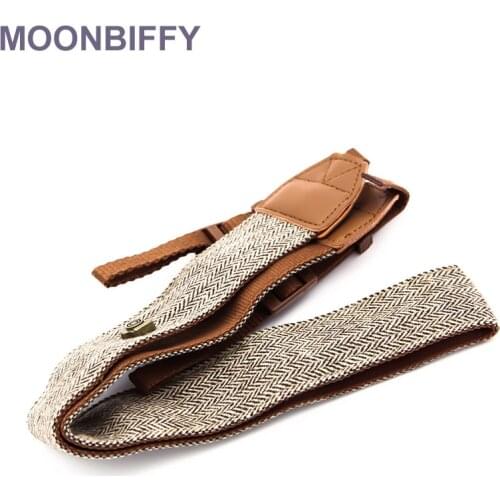 Universal Adjustable Cotton Leather Camera Shoulder Neck Strap Belt For Sony/ Nikon SLR Cameras Strap Accessories Part