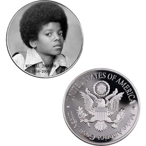 US Michael Jackson Challenge Silver Coin Home Decorative American Metal Coin Art Ornament Festival Gifts