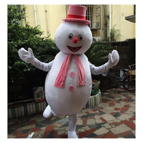 High quality Christmas Snowman Mascot Costume Custom Costume Halloween Mascot fancy dress carnival Costume Free Shipping