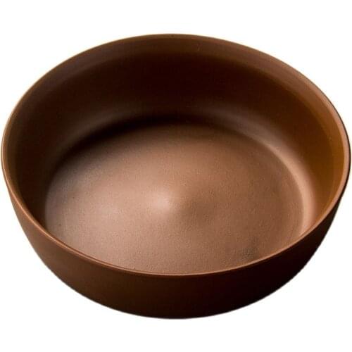 1Pcs Purple Clay Tea Wash Bowl Tea Set Tea Cup Washed Brown Tea Bowl Multifunctional Ashtray Flower Pot Ceramic Accessories