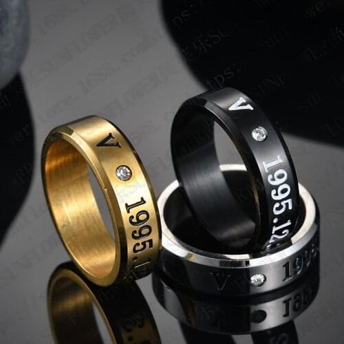 1pcs Kpop bangtan boys rings Three Colors Member Name Ring Black Gold Silver High gloss Rings K-pop Bangtan boys stationery set