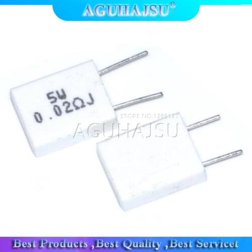 10pcs BPR56 5W 0.001 0.1 0.15 0.22 0.25 0.33 0.5 ohm Non-inductive Ceramic Cement Resistor 0.1R 0.15R 0.22R 0.25R 0.33R 0.5R